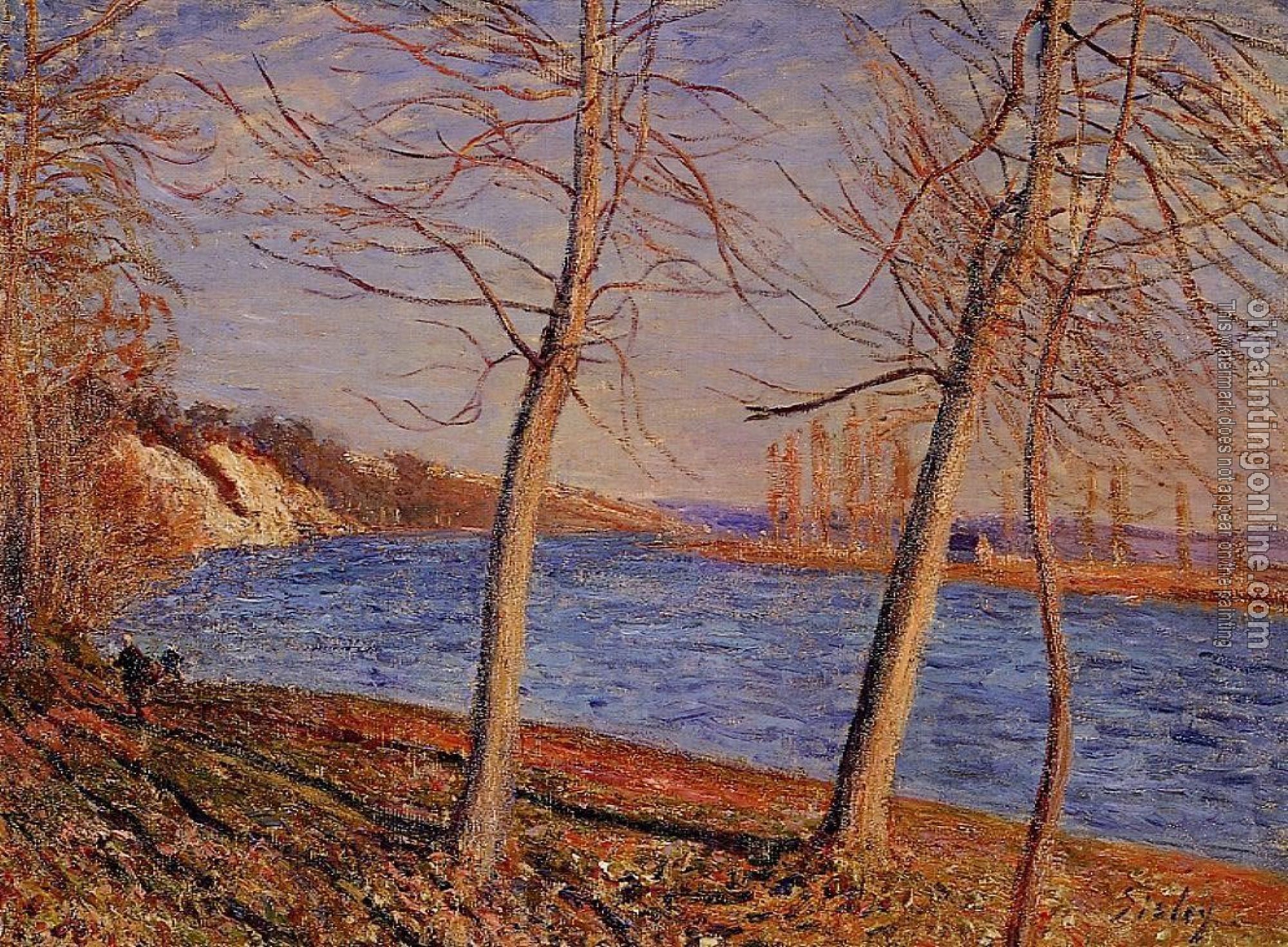 Sisley, Alfred - Riverbank at Veneux